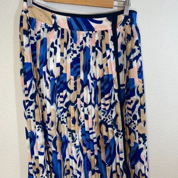 Lands' End Dresses & Skirts - CANVAS BY LANDS' END Multi Color Chiffon Pleated Wrap Skirt | Size 10